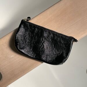 YSL Crinkle Leather Wristlet